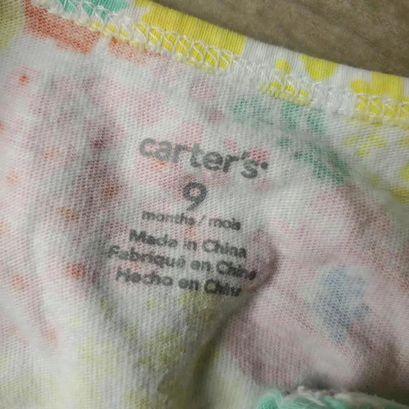 Carter's 9M Baby Girl 100% Cotton Floral Matching Dress and Bloomer Outfit - Picture 3 of 12